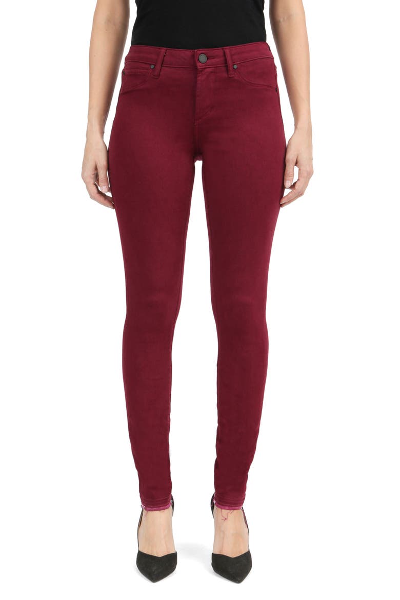 Sarah Release Hem Skinny Jeans, Main, color, ARROWHEAD BURG