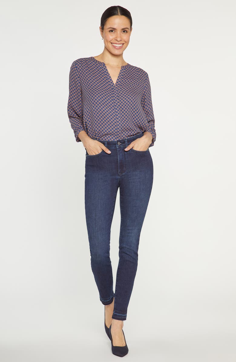 NYDJ Ami High Waist Release Hem Skinny Jeans, Alternate, color, Underground