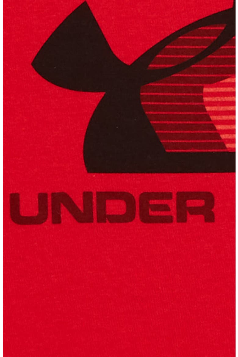 HeatGear® Action Fade Logo T-Shirt, Alternate, color, RED/ BLACK