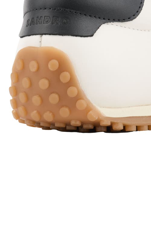 Sandro Leather Sneakers In Multi