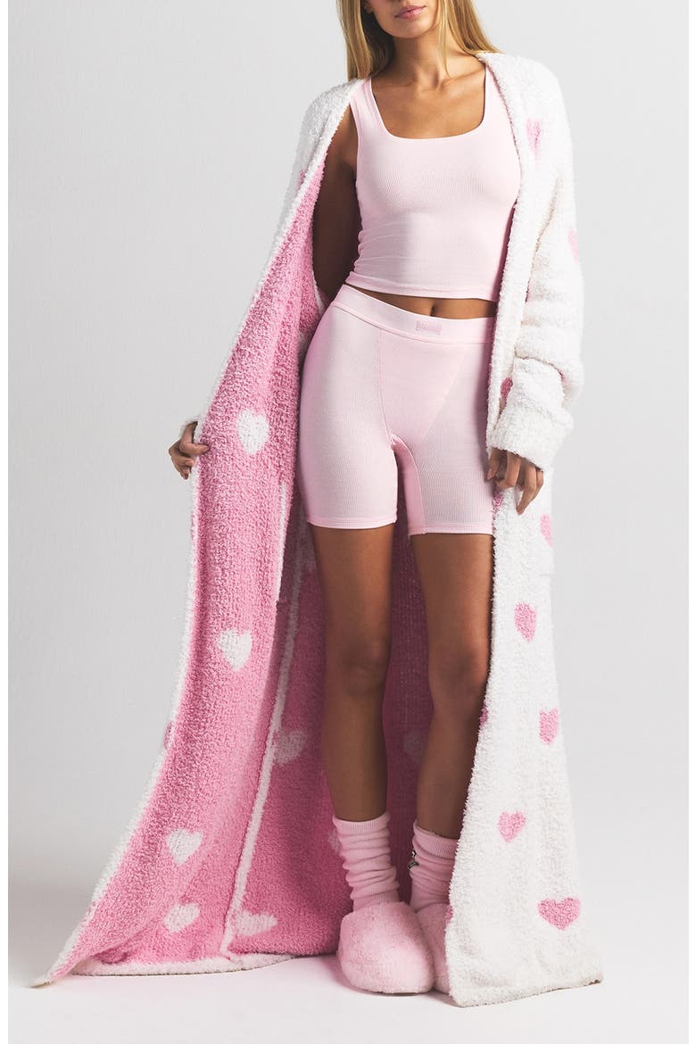 skims cozy knit dress COZY KNIT UNISEX ROBE | MICA SPACED HEARTS