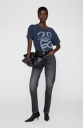ANINE BING Lili Snake Tee T-Shirt