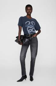 ANINE BING Lili Snake Tee T-Shirt