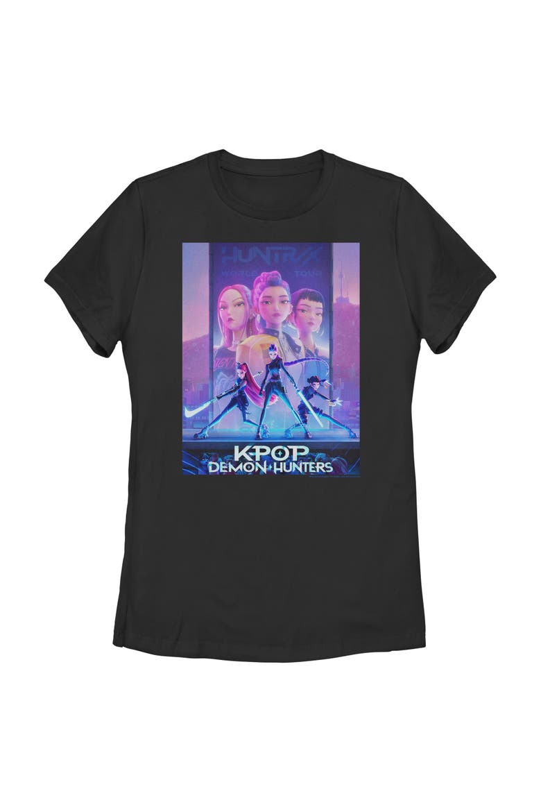 Women's Trio Poster Short Sleeve Graphic T-Shirt, Main, color, Black