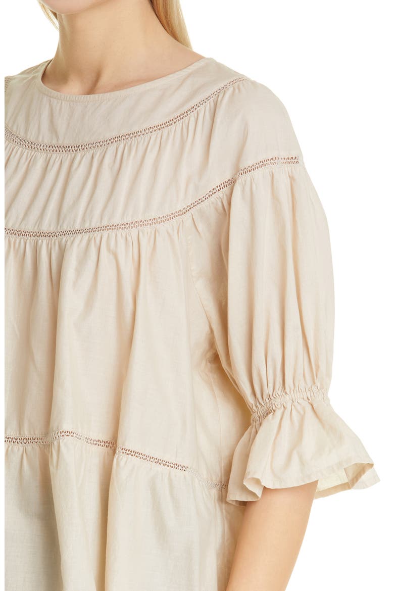 Sol Tiered Cotton Top (Nordstrom Exclusive), Alternate, color, LIGHT BEIGE