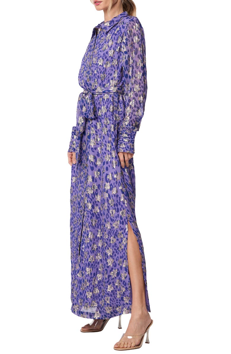 CIEBON Jynai Long Sleeve Shirtdress, Alternate, color, Lavender