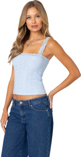 【THEAIRTOWN】Lace Layered Vintage Stud Draped Tank Top ★ 503549337a.jpg