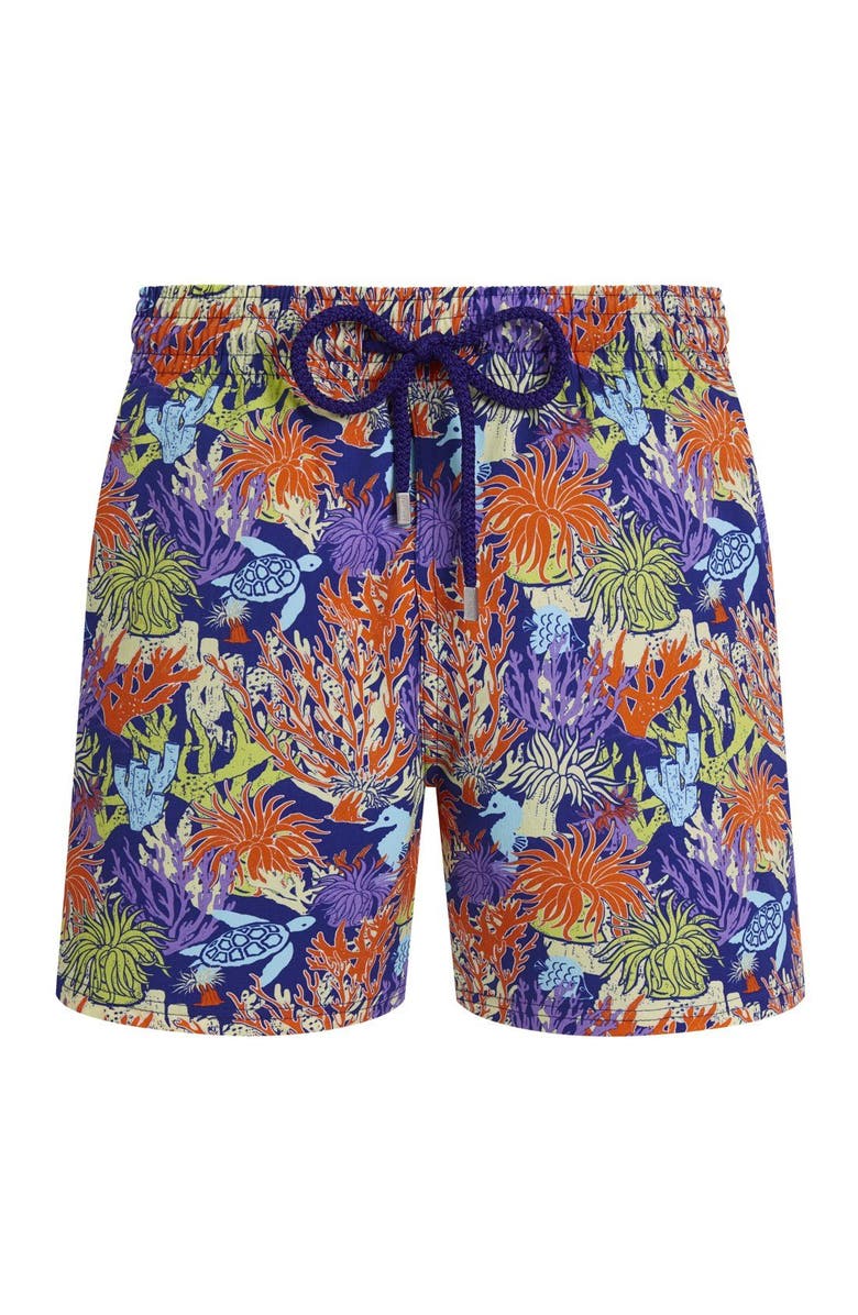 Vilebrequin Stretch Short Swim Trunks, Alternate, color, Royal Sky