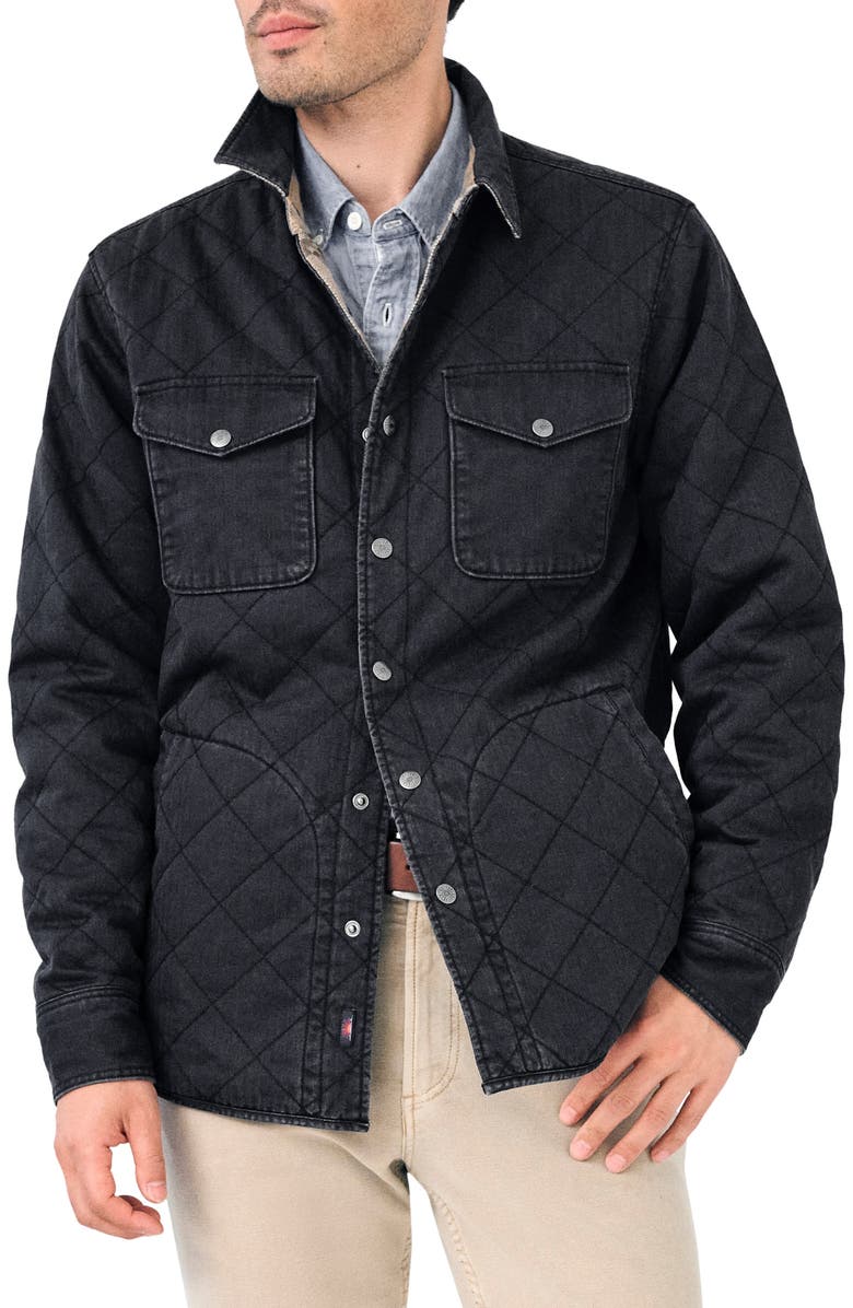 Faherty x Doug Good Feather Bondi Reversible Organic Cotton Shirt Jacket, Main, color, 