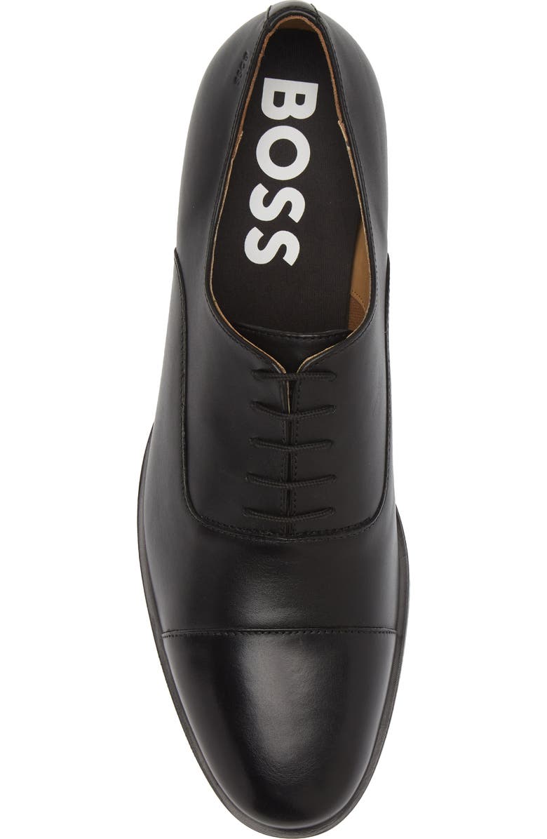 BOSS Colby Leather Cap Toe Derby, Alternate, color, Blk