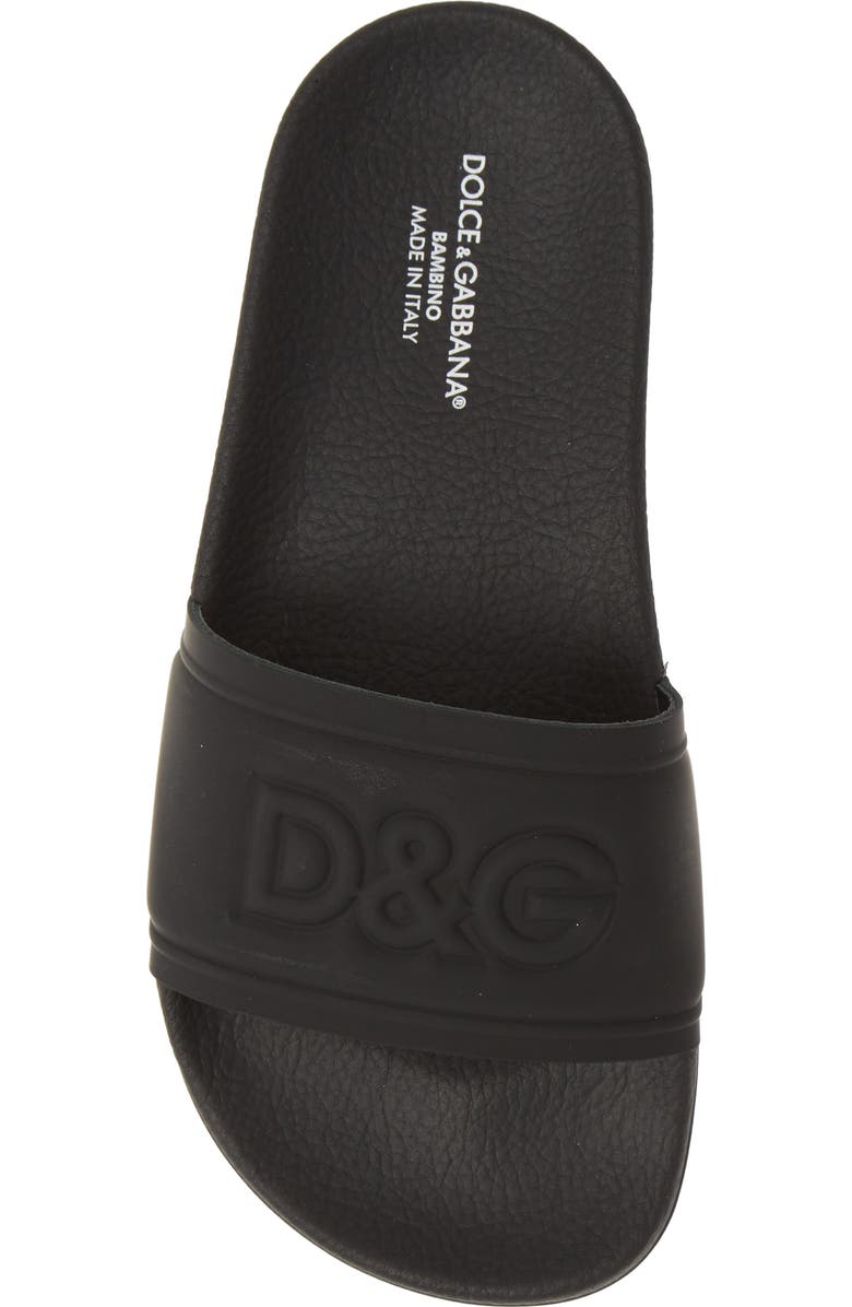 Dolce&Gabbana Logo Slide Sandal, Alternate, color,
