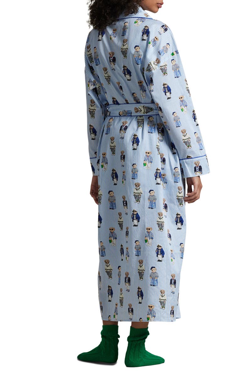 Polo Ralph Lauren Heritage Bear Print Cotton Robe, Alternate, color,