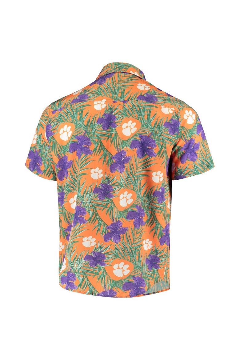 Men's Orange Clemson Tigers Floral Button-Up Shirt, Alternate, color, Orange