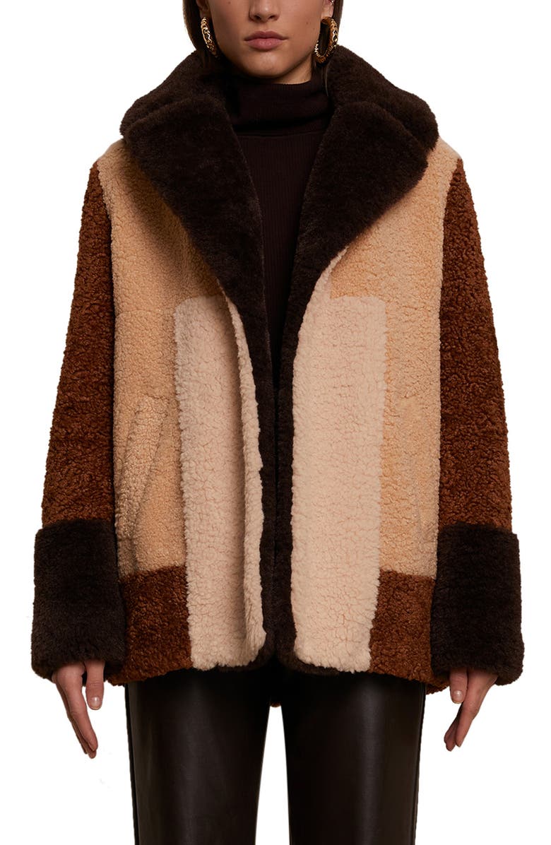 A.L.C. Stefan Colorblock Faux Fur Coat, Main, color,