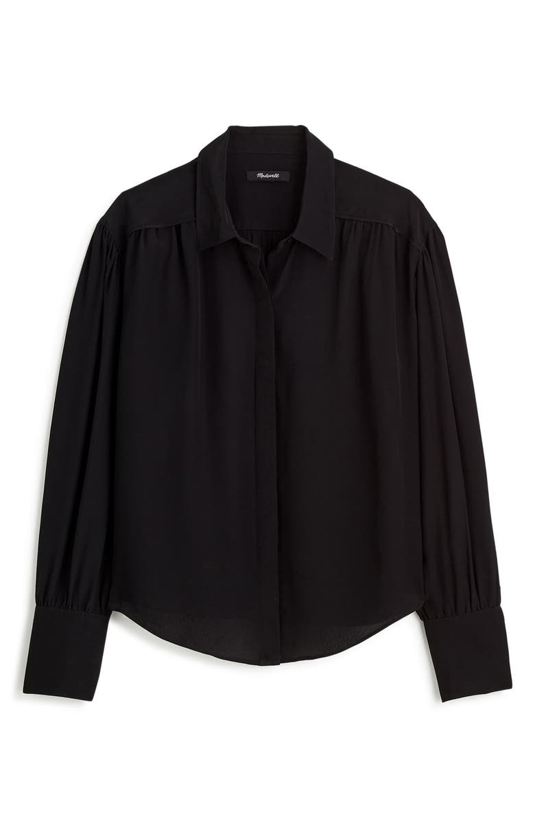 Madewell Crêpe de Chine Button-Up Top, Main, color, 