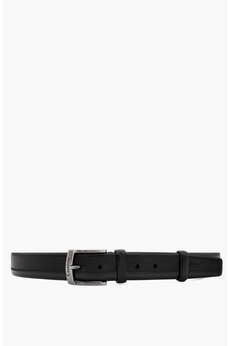 Classic 506 Smooth and Patent Leather Belt, Main, color, Black