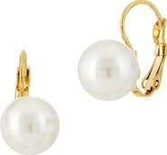 SAVVY CIE JEWELS Mother of Pearl Leverback Earrings