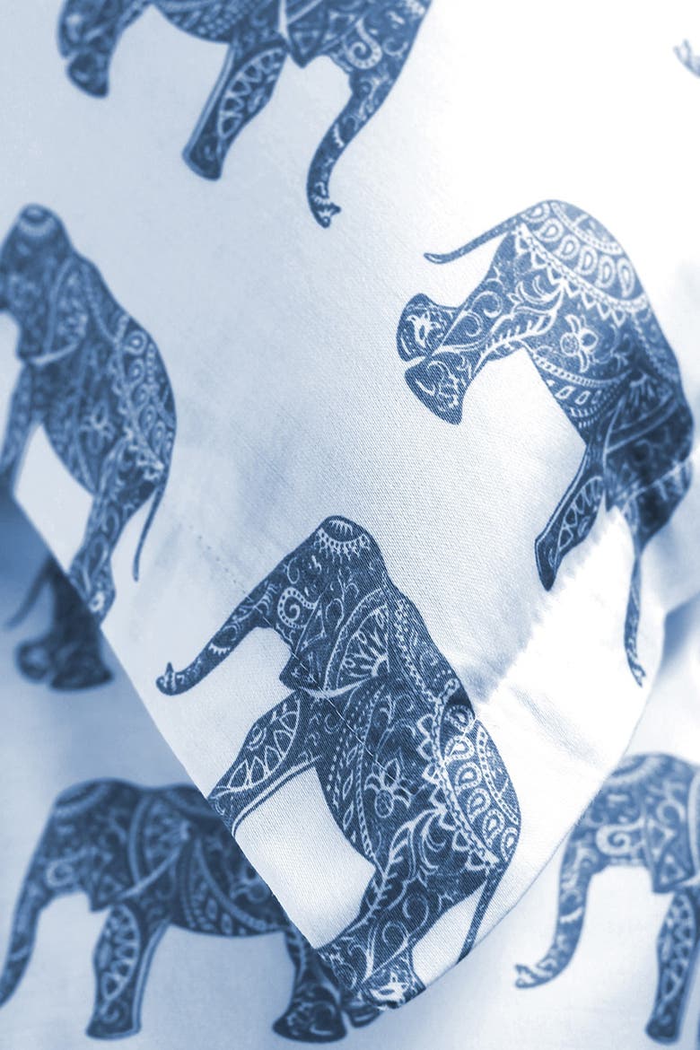 Elephants 400 Thread Count Cotton Duvet Set, Alternate, color, TRUE NAVY