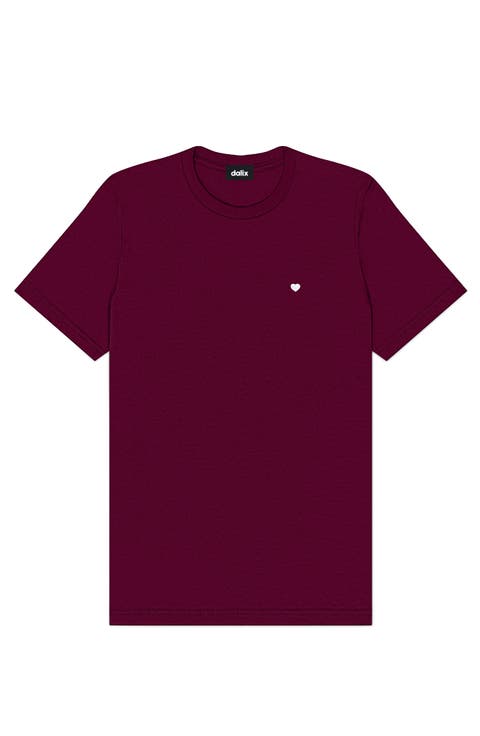 Mens Lil Heart Midweight Cotton Tee