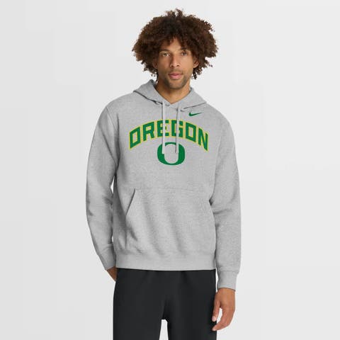 Men's Nike Gray Oregon Ducks Club Fleece Arch Pullover Hoodie