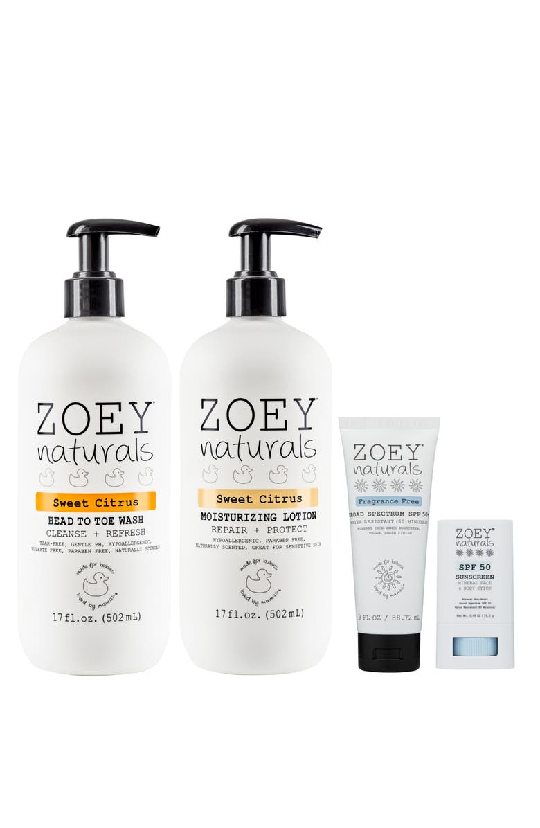 Zoey Naturals Sweet Citrus Daily Care Essentials, Alternate, color, Yellow