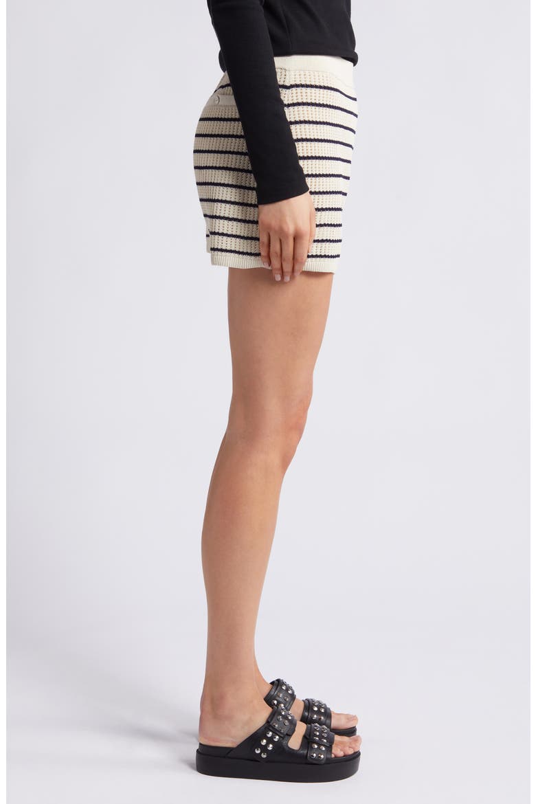 Viola Stripe Sweater Knit Shorts, Alternate, color, TURLE DOVE MULTI