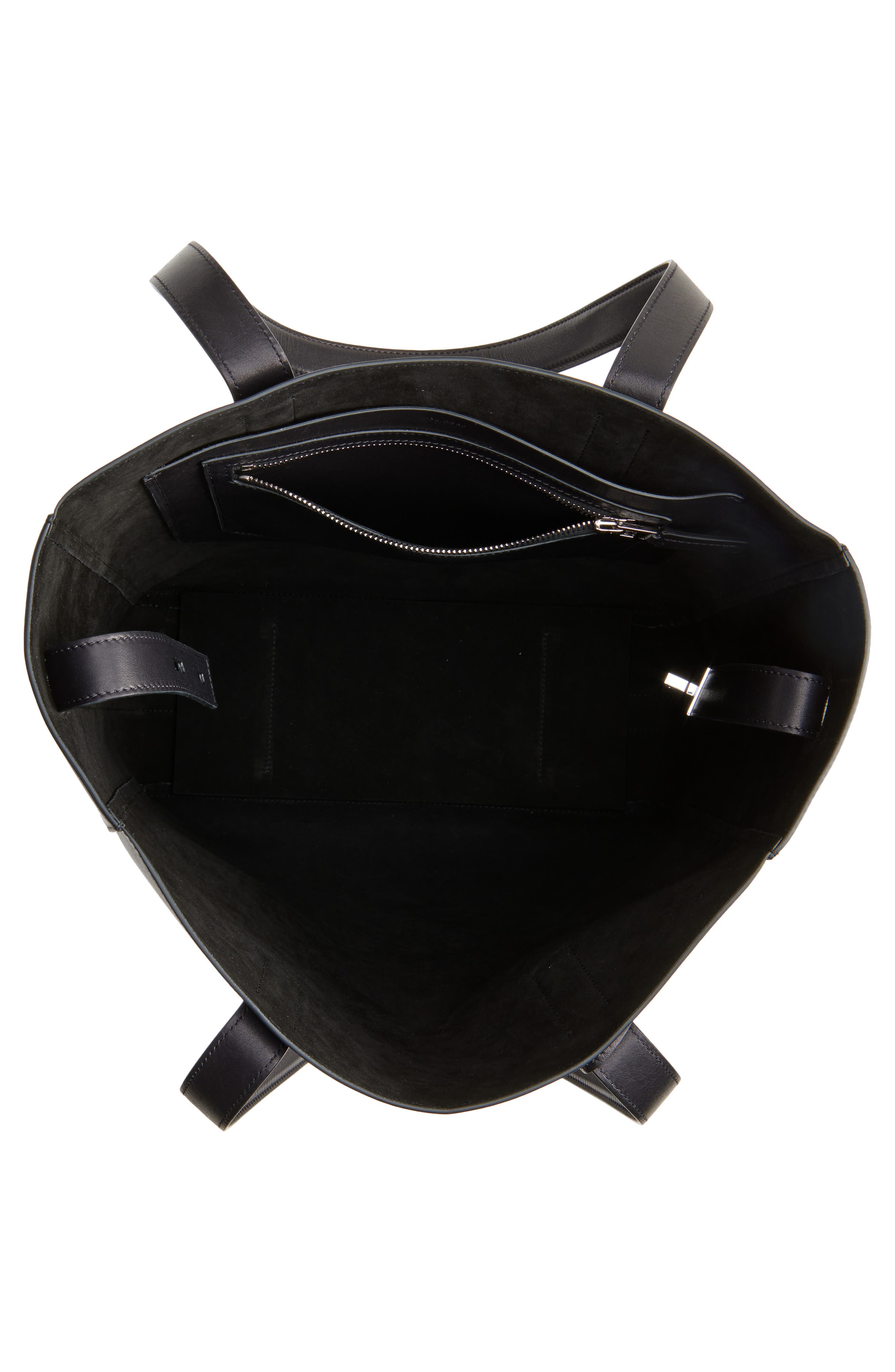 TOM FORD North/South Leather Tote, Alternate, color, 1N001 Black