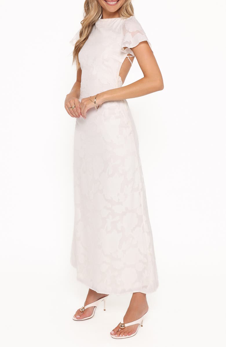 Petal & Pup Henna Floral Open Back Maxi Dress, Alternate, color, Ivory