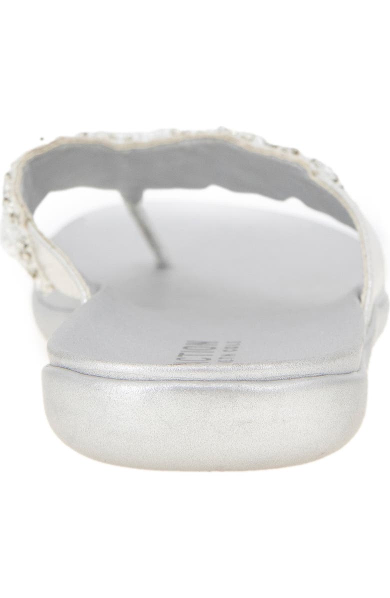 Kenneth Cole Reaction Glam-Athon Embellished Thong Sandal, Alternate, color, Silver