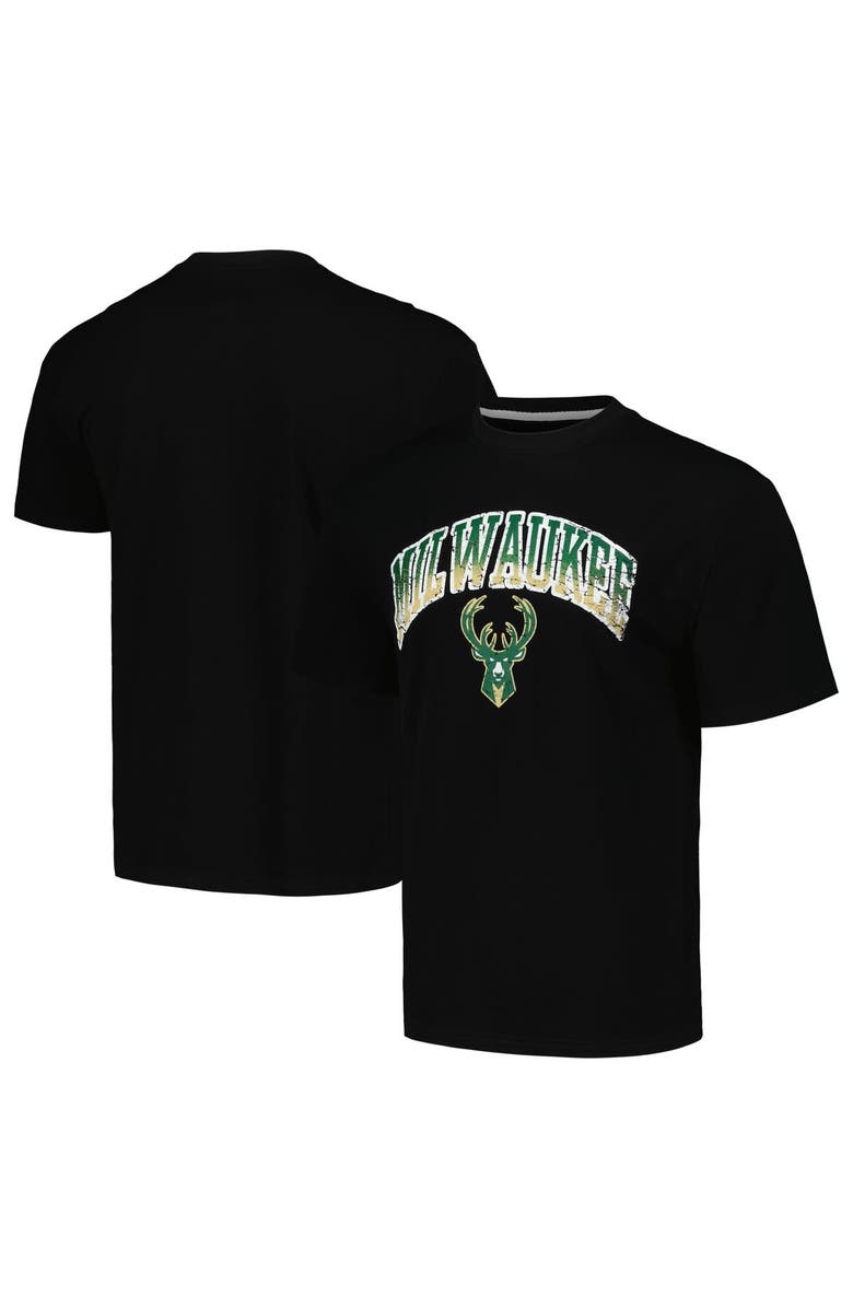 Stadium Essentials Unisex Stadium Essentials Black Milwaukee Bucks Terrace T-Shirt, Main, color, Black