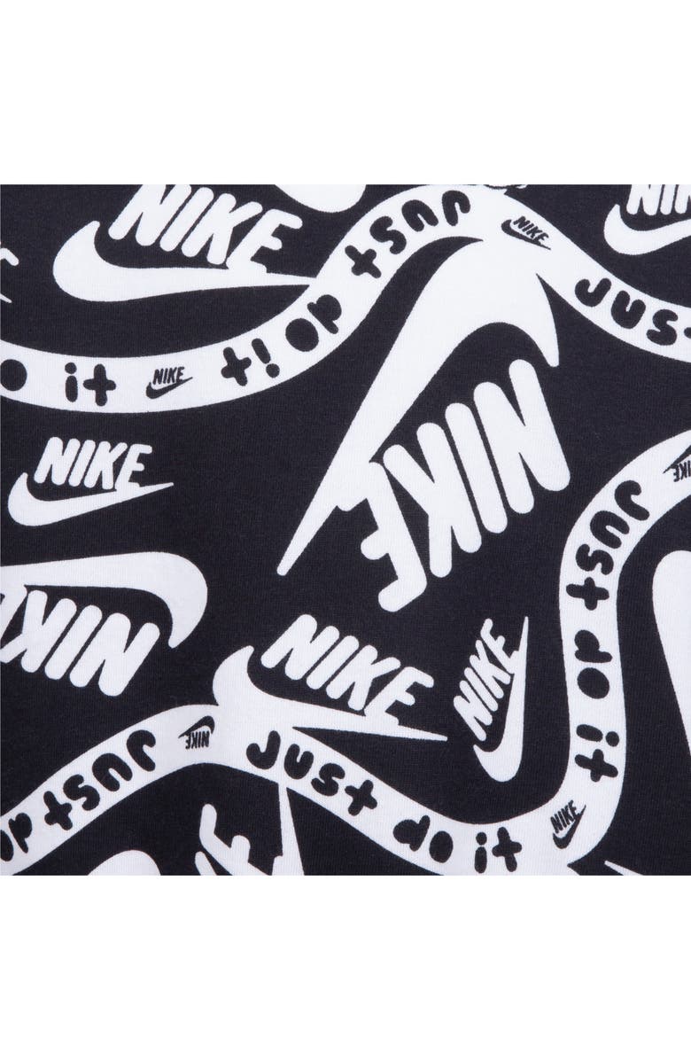 Nike Kids' Club Allover Print Sweatshirt & Joggers Set, Alternate, color, Black