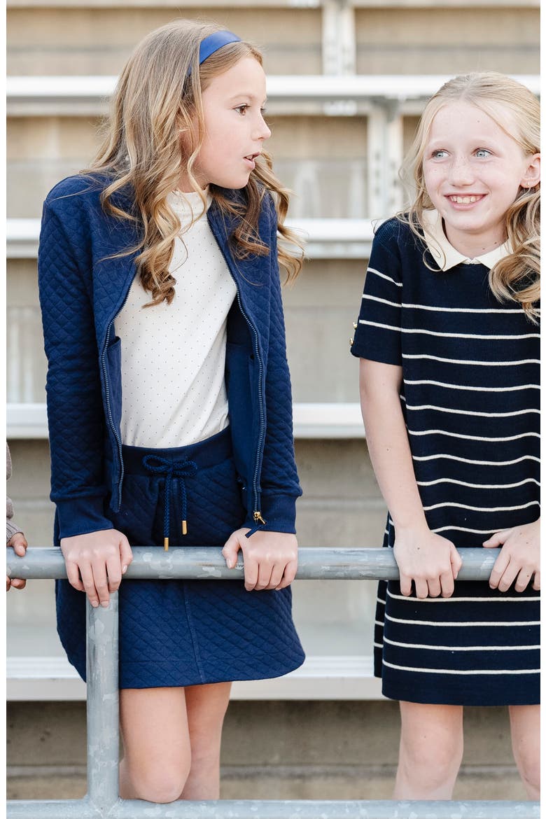 Kids' Quilted Zip-Up Bomber Jacket, Alternate, color, Navy Quilted