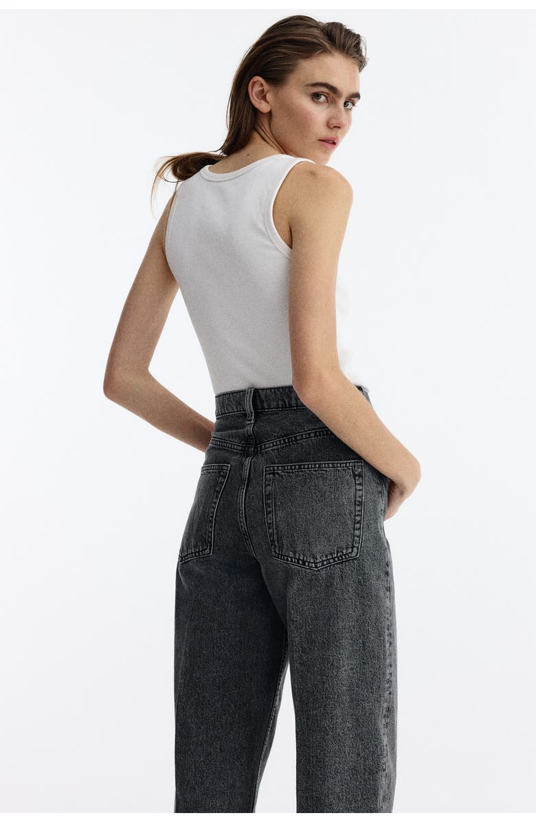 H&M Barrel High Ankle Jeans, Alternate, color, 