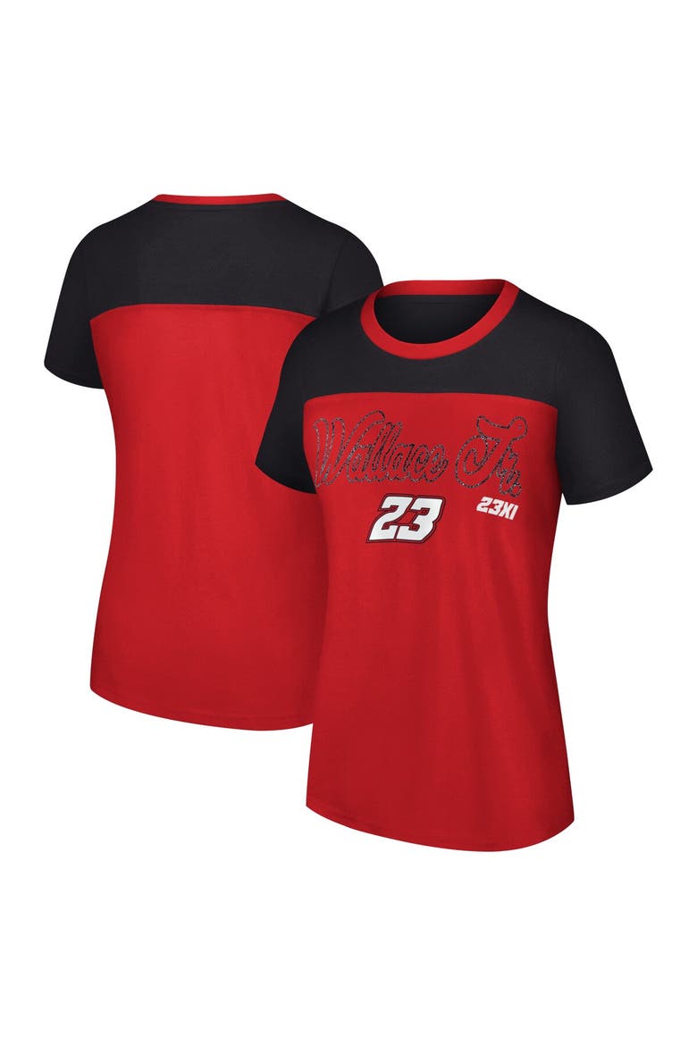 Women's G-III 4Her by Carl Banks Black Bubba Wallace Cheer Color Blocked T-Shirt, Main, color, Black