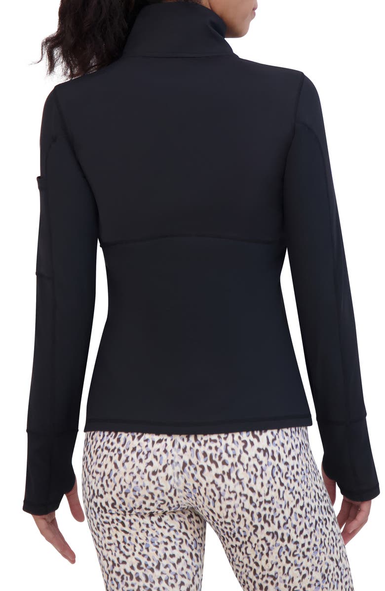 SAGE COLLECTIVE Ribbed Performance Running Jacket, Alternate, color, Black