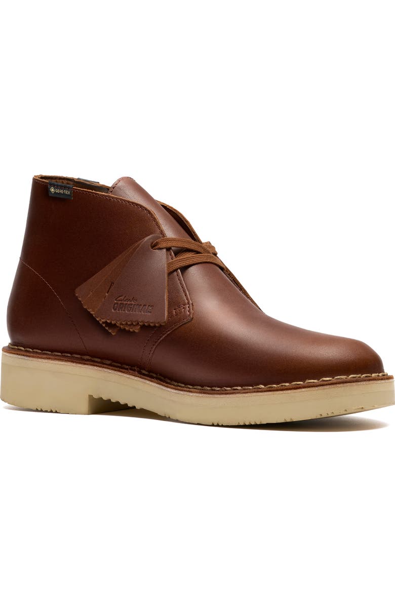 Clarks<sup>®</sup> Originals Gore-Tex<sup>®</sup> Waterproof Desert Boot, Main, color, Brown Leat