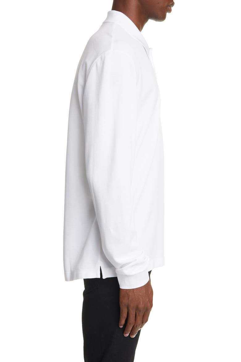 Piquet Long Sleeve Polo, Alternate, color, BIANCO
