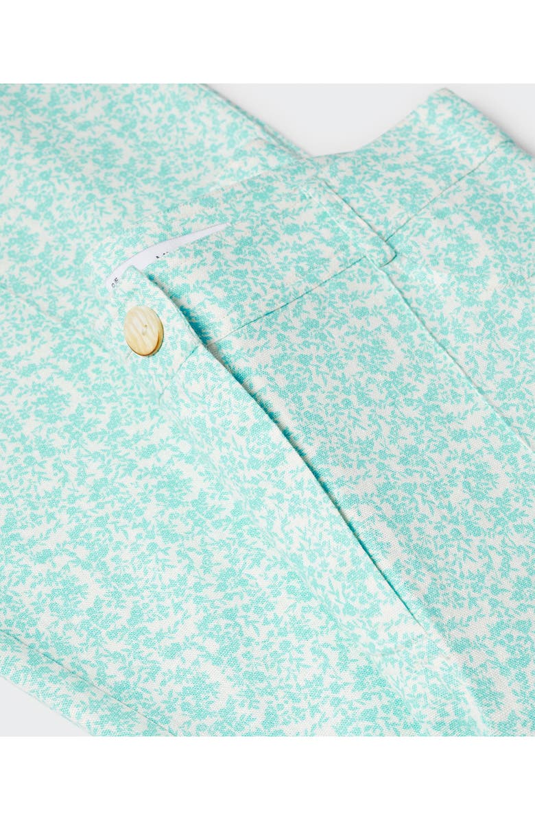 MANGO Floral Linen Blend Flare Pants, Alternate, color, 