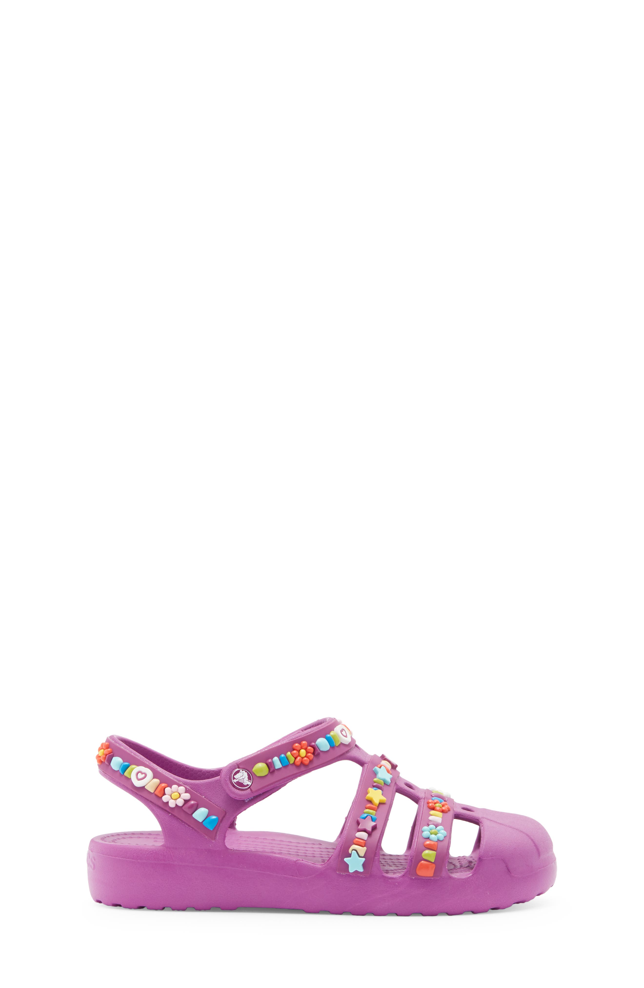 CROCS Kids' Beaded Fisherman Clog, Alternate, color, Grapeberry