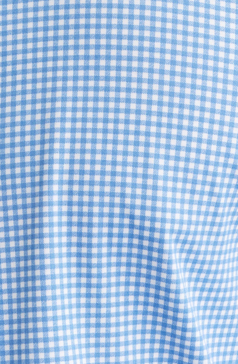 Peter Millar Crown Crafted Excursionist Flex Gingham Button-Up Shirt, Alternate, color, Rain Cloud