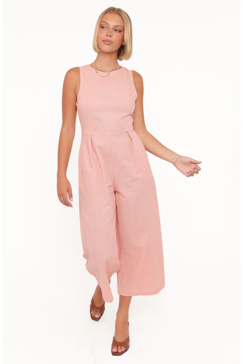Ester Linen Blend Jumpsuit, Alternate, color, PALE PINK