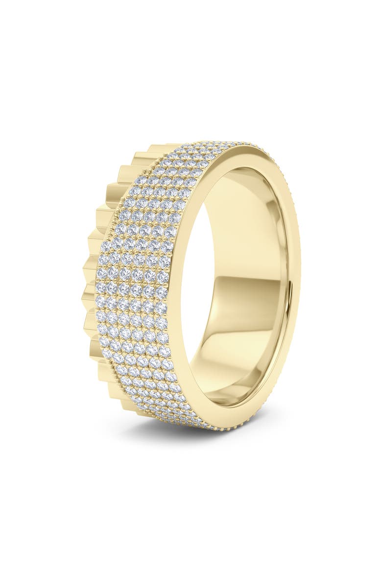 50/50 Fluted Lab Grown Diamond Ring, Alternate, color, YELLOW GOLD