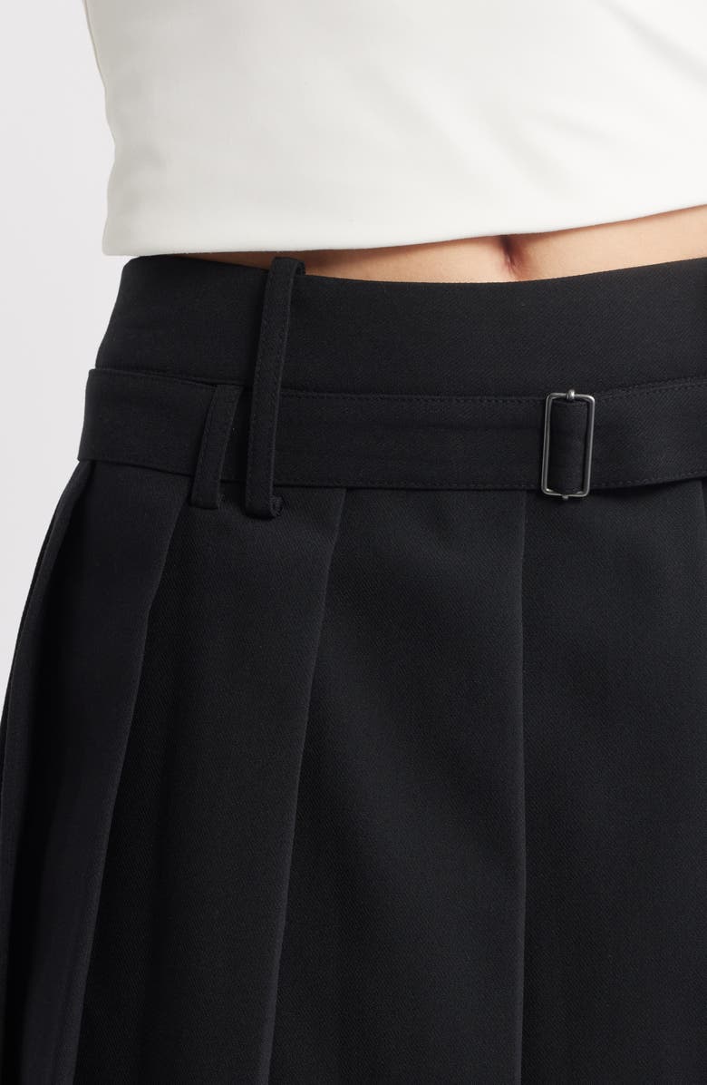 Open Edit Pleated Belted Miniskort, Alternate, color,