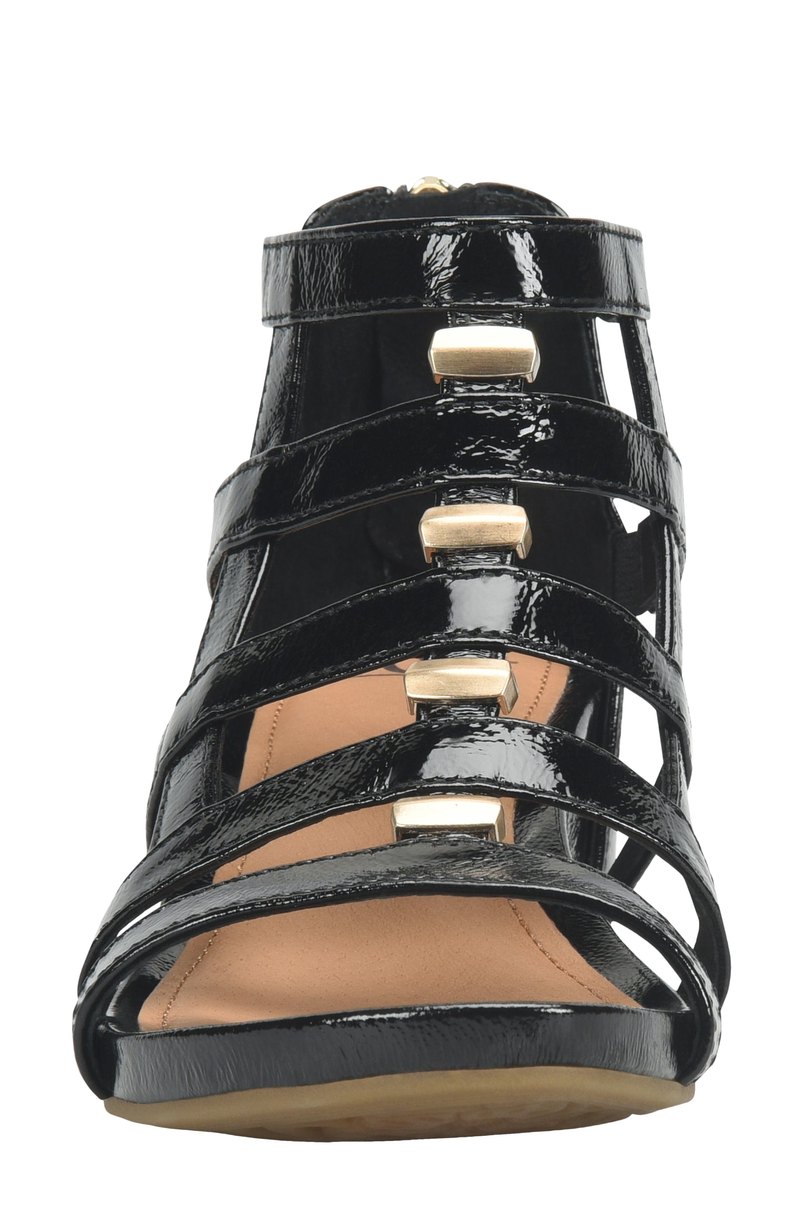 Rio II Strappy Wedge Sandal, Alternate, color, BLACK PATENT