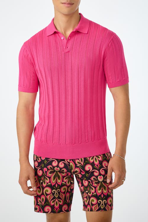 Mr Turk Kensington Short Sleeve Knit Polo In Multi