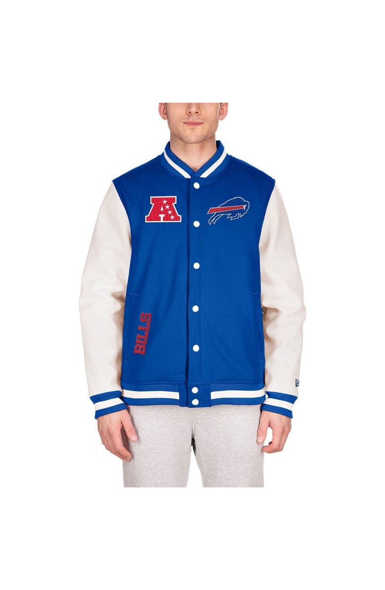 New Era Men's New Era Royal Buffalo Bills Third Down Varsity Full-Snap Jacket, Alternate, color,