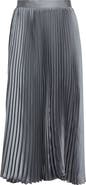 Jil Sander Metallic Fluid Twill Plissé Midi Skirt