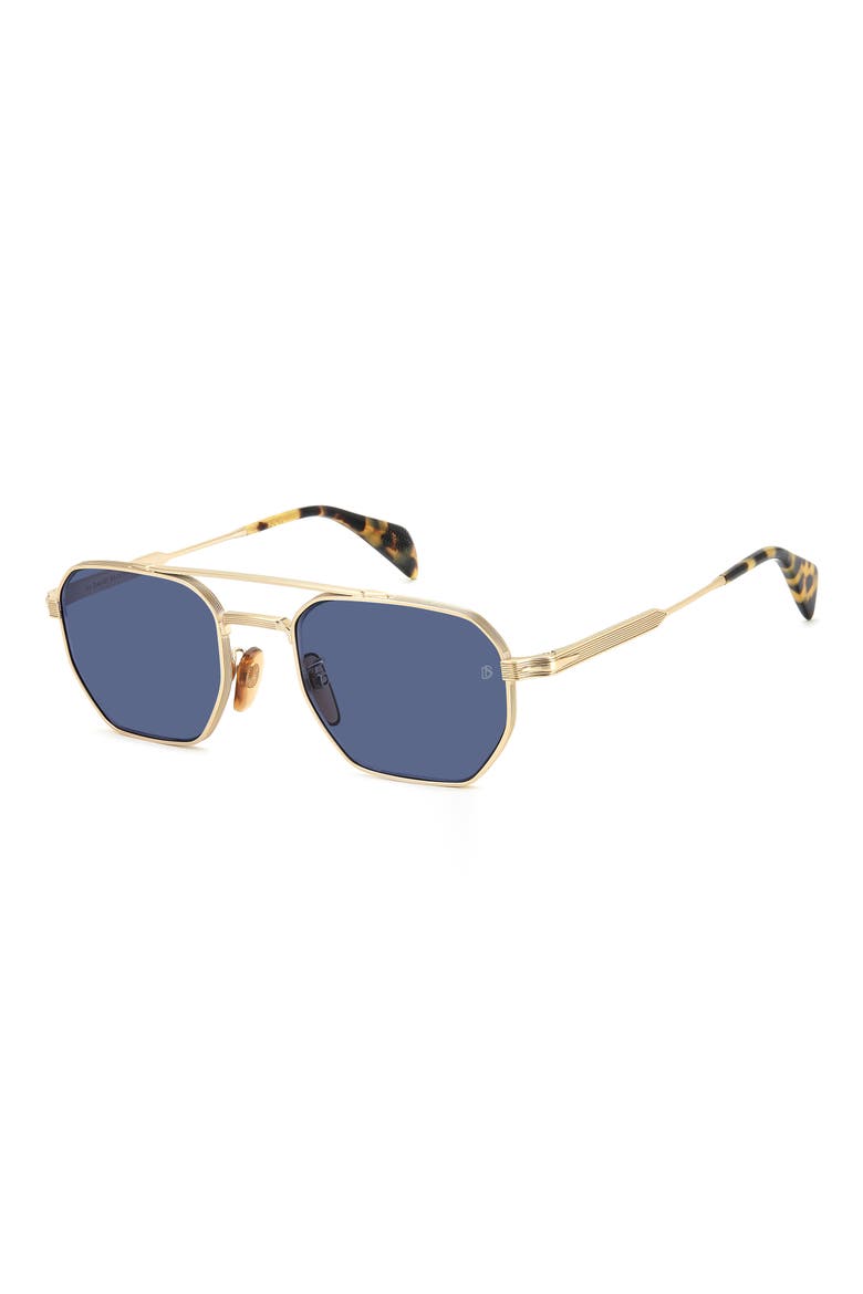 52mm Navigator Sunglasses, Alternate, color, GOLD HONEY HAVANA/ BLUE AVIO