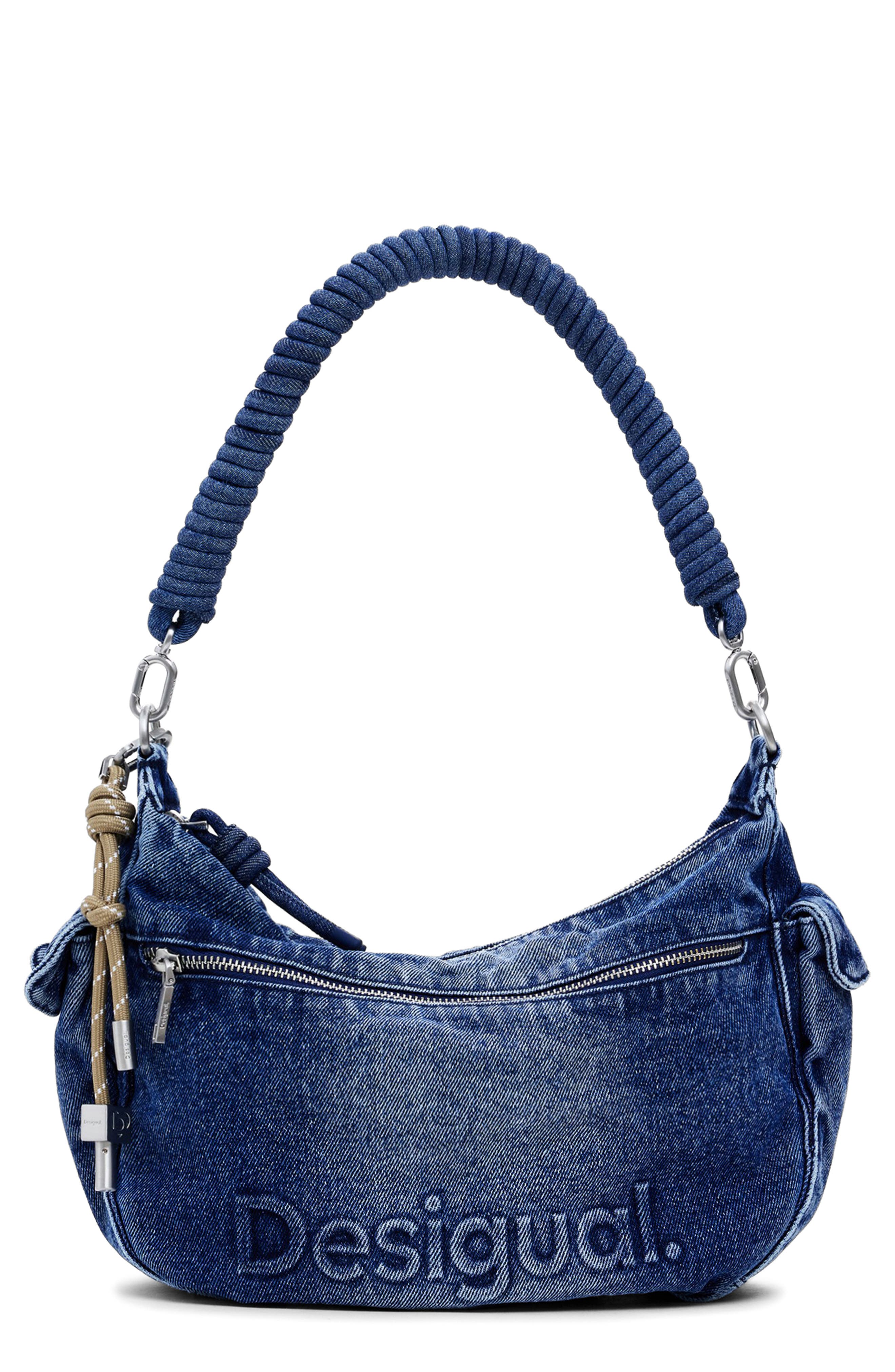 Desigual Denim Shoulder Bag, Main, color, 