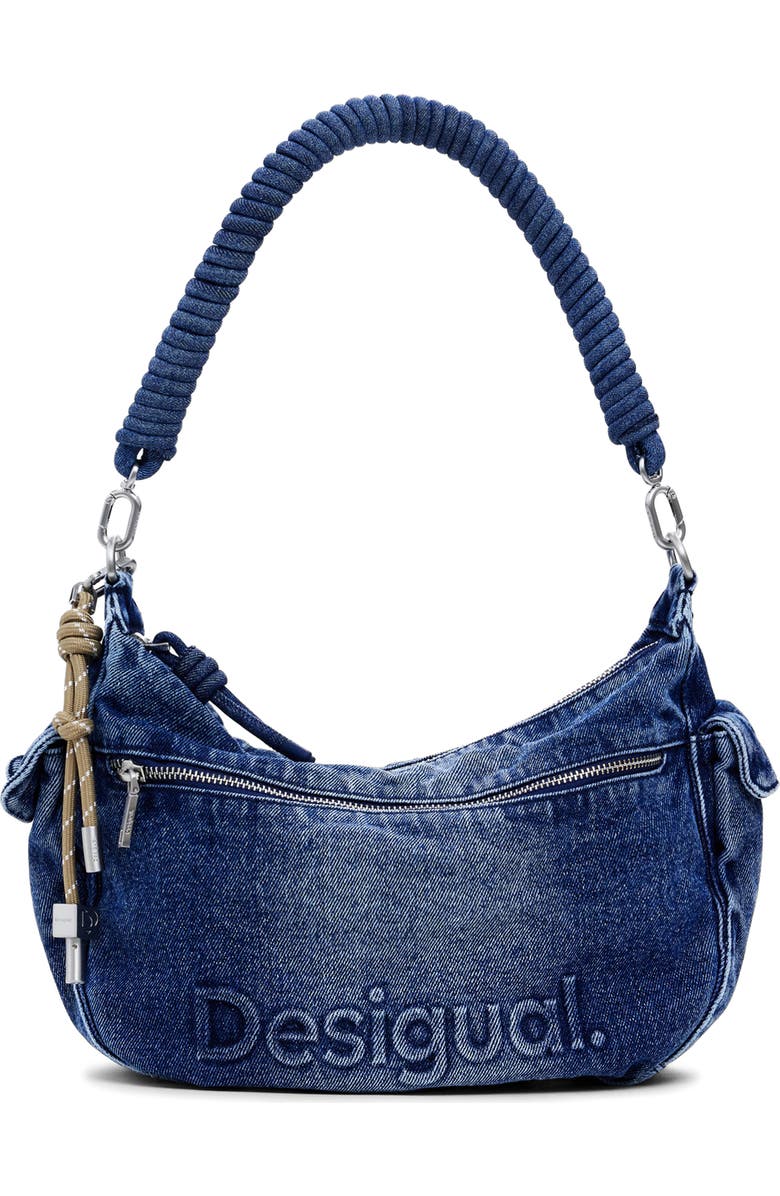 Desigual Denim Shoulder Bag, Main, color,